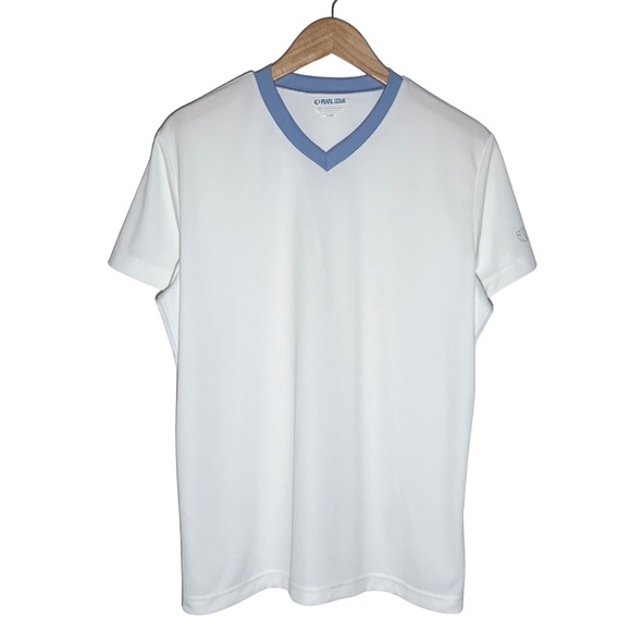 Pearl Izumi Other - Pearl iZUMi | Men | White Blue Cycling V-Neck Tee | Size Extra Large